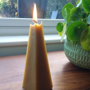 large pyramid beeswax candle
